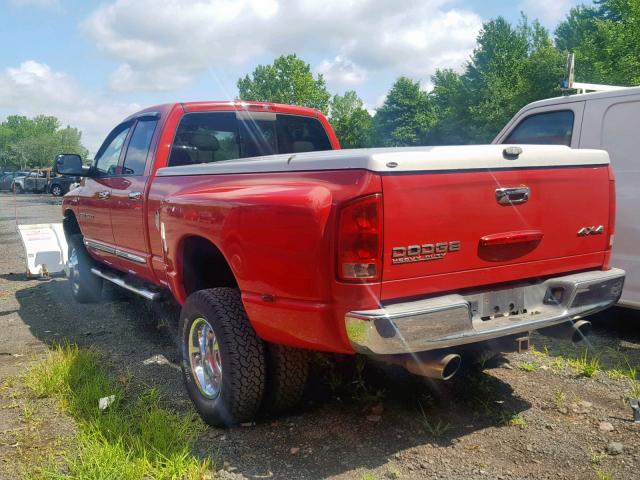 3D7KU28DX4G139818 - 2004 DODGE RAM 2500 S წითელი ფოტო 3