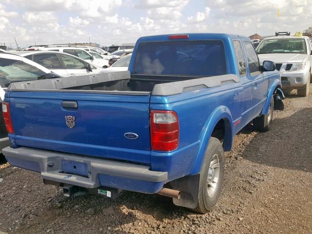 1FTYR14U81PA58717 - 2001 FORD RANGER SUP BLUE photo 4