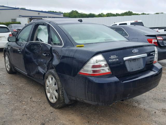 1FAHP28W38G139809 - 2008 FORD TAURUS LIM BLUE photo 3