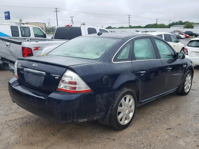 1FAHP28W38G139809 - 2008 FORD TAURUS LIM BLUE photo 4