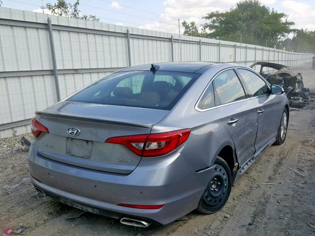 5NPE34AF0FH166103 - 2015 HYUNDAI SONATA SPO SILVER photo 4