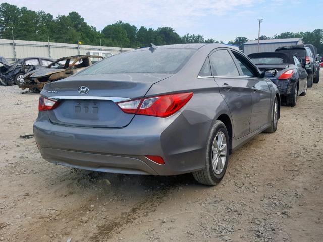 5NPEB4AC6EH898615 - 2014 HYUNDAI SONATA GLS GRAY photo 4