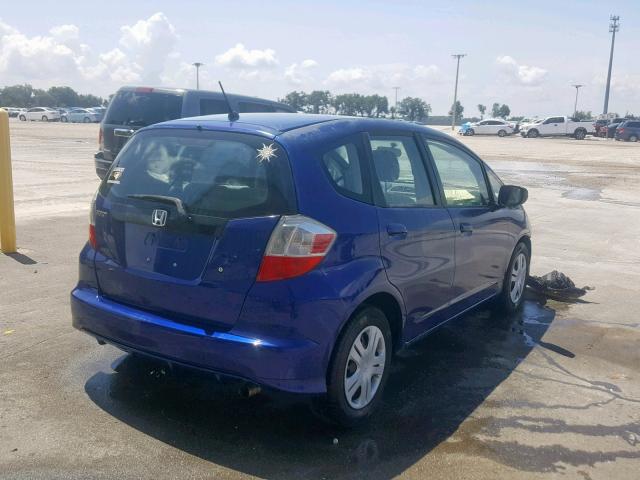 JHMGE88239S014883 - 2009 HONDA FIT BLUE photo 4