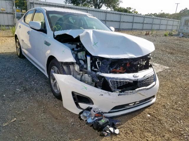 KNAGM4AD4F5087793 - 2015 KIA OPTIMA HYB WHITE photo 1