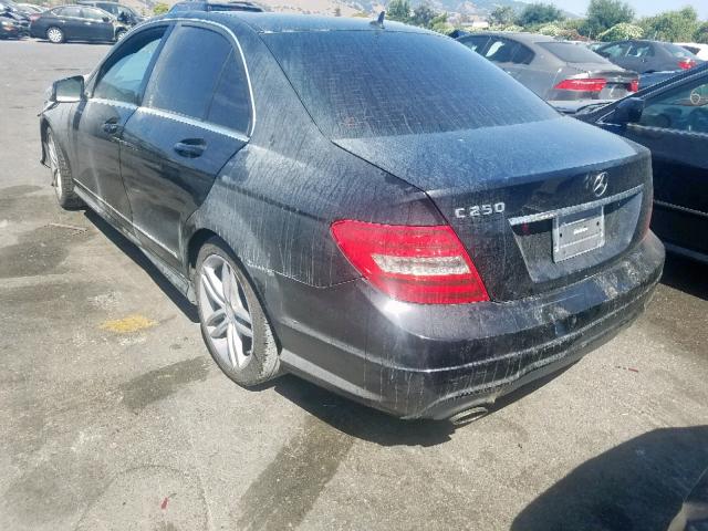 WDDGF4HBXDA803799 - 2013 MERCEDES-BENZ C 250 BLACK photo 3