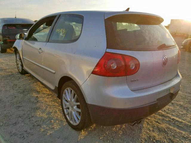 WVWFV71K77W075077 - 2007 VOLKSWAGEN NEW GTI FA SILVER photo 3