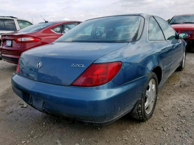 19UYA1250VL002515 - 1997 ACURA 2.2CL BLUE photo 4