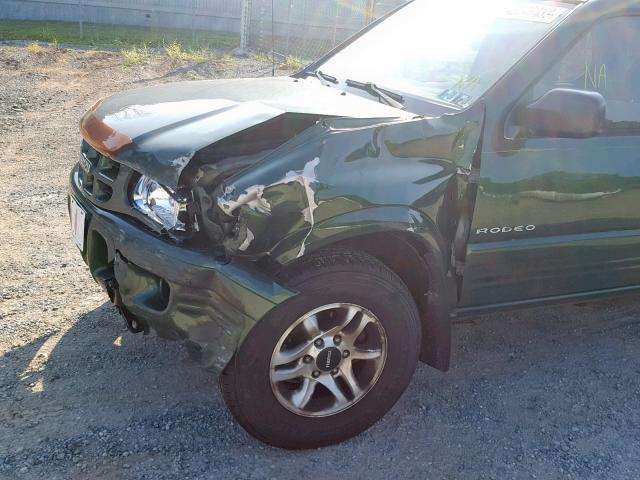 4S2DM58W424318165 - 2002 ISUZU RODEO S GREEN photo 9