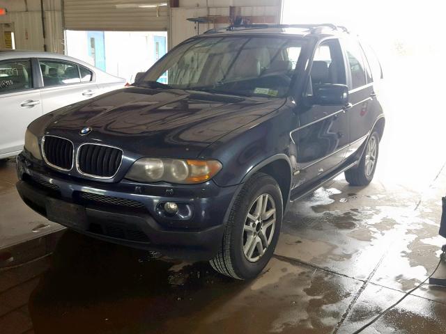 5UXFA13574LU22905 - 2004 BMW X5 3.0I BLUE photo 2