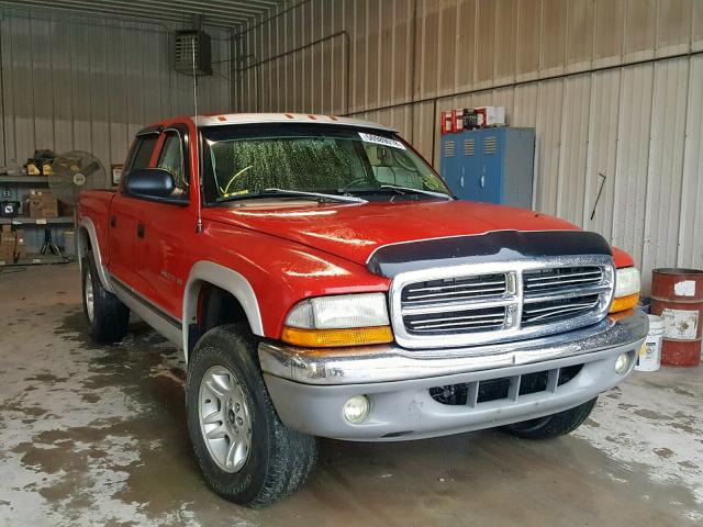 1B7HG2AN61S246318 - 2001 DODGE DAKOTA QUA RED photo 1