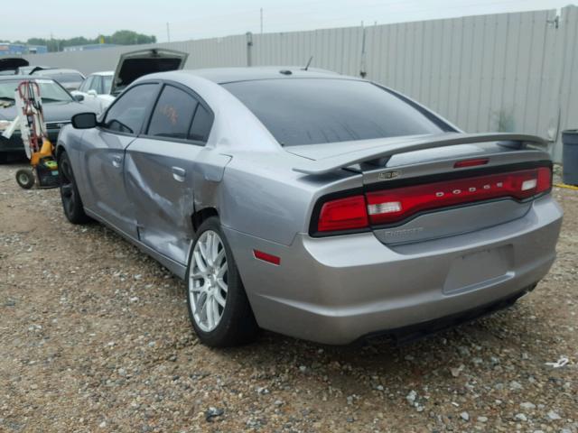 2C3CDXHG9EH122052 - 2014 DODGE CHARGER SX SILVER photo 3