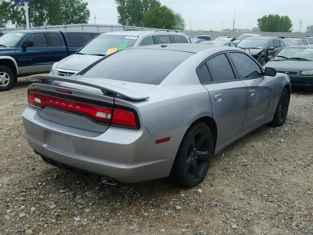 2C3CDXHG9EH122052 - 2014 DODGE CHARGER SX SILVER photo 4