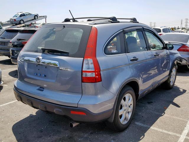 JHLRE48377C028579 - 2007 HONDA CR-V LX BLUE photo 4