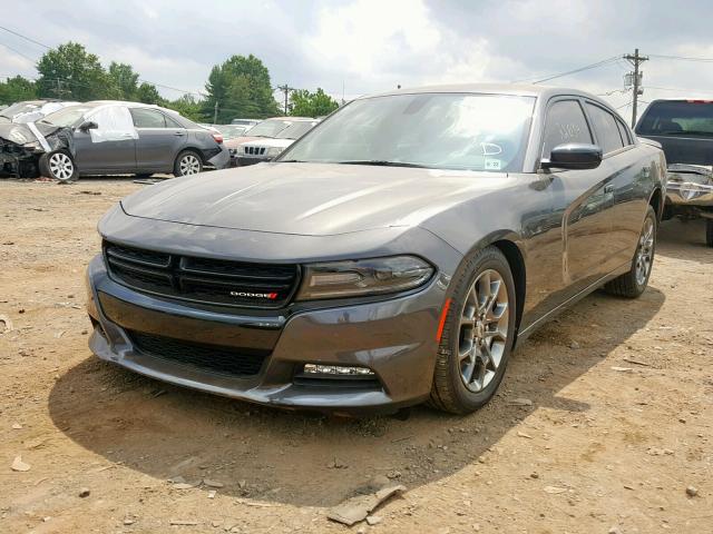 2C3CDXJG0HH557637 - 2017 DODGE CHARGER SX CHARCOAL photo 2