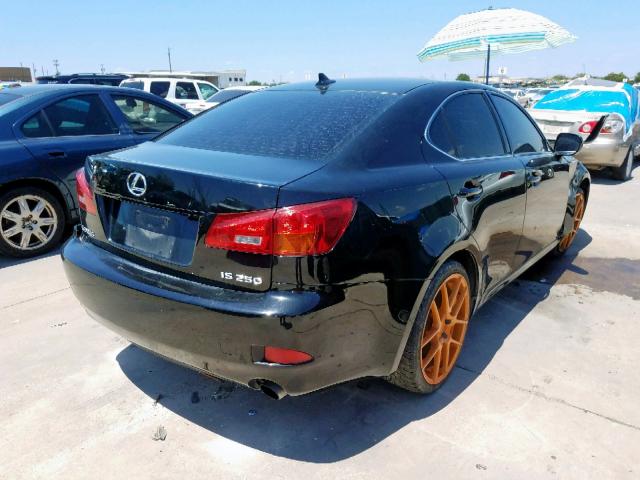 JTHBK262175042888 - 2007 LEXUS IS 250 BLACK photo 4