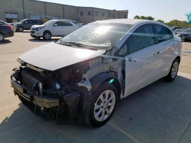 KNADM4A37D6177778 - 2013 KIA RIO LX WHITE photo 2