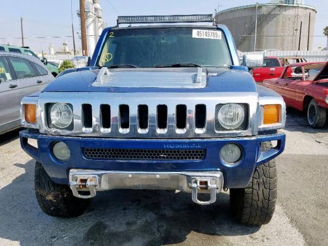 5GTDN136368184944 - 2006 HUMMER H3 BLUE photo 9