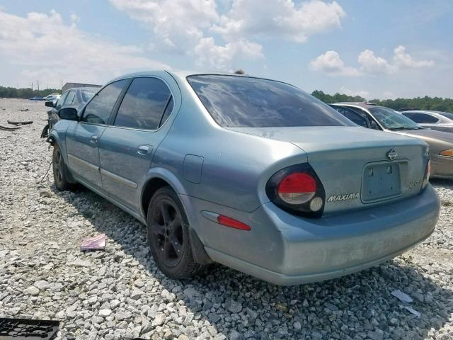 JN1CA31A91T110325 - 2001 NISSAN MAXIMA GXE BLUE photo 3