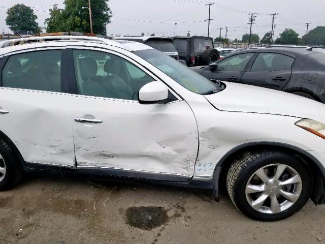 JNKAJ09E48M305990 - 2008 INFINITI EX35 BASE WHITE photo 9