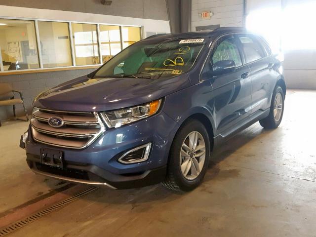 2FMPK3J9XJBC42927 - 2018 FORD EDGE SEL BLUE photo 2