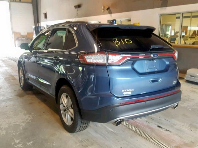 2FMPK3J9XJBC42927 - 2018 FORD EDGE SEL BLUE photo 3