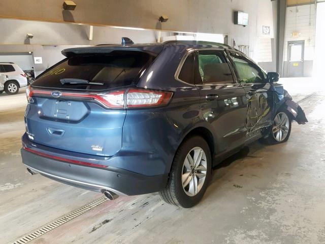 2FMPK3J9XJBC42927 - 2018 FORD EDGE SEL BLUE photo 4