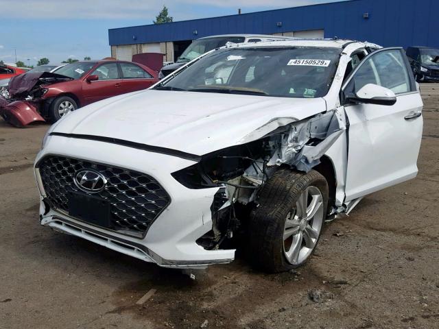 5NPE34AFXJH632208 - 2018 HYUNDAI SONATA SPO WHITE photo 2