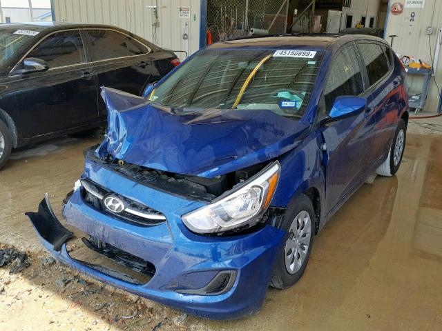 KMHCT5AE0GU266418 - 2016 HYUNDAI ACCENT SE BLUE photo 2