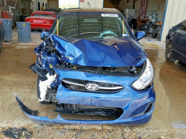 KMHCT5AE0GU266418 - 2016 HYUNDAI ACCENT SE BLUE photo 9