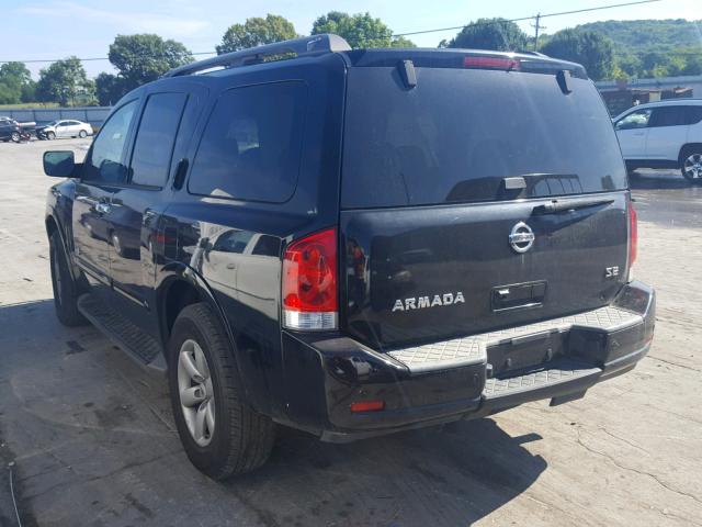 5N1AA08C18N607602 - 2008 NISSAN ARMADA SE BLACK photo 3