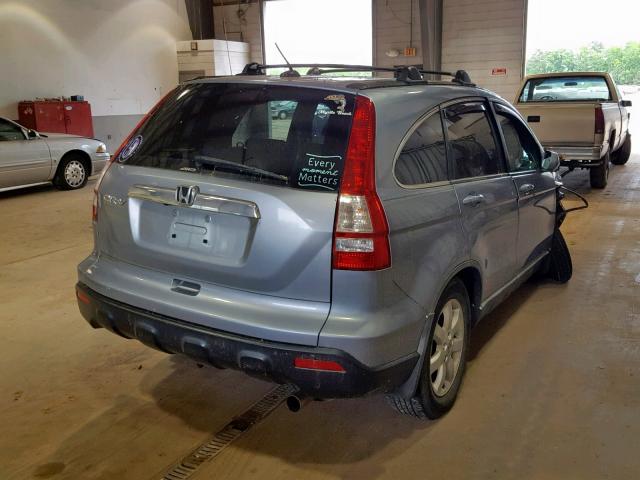 5J6RE487X9L043607 - 2009 HONDA CR-V EXL BLUE photo 4