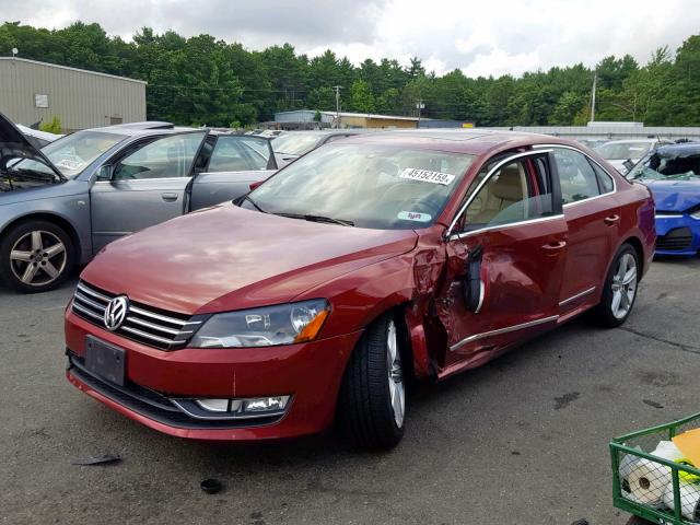 1VWBT7A30FC024479 - 2015 VOLKSWAGEN PASSAT SE RED photo 2