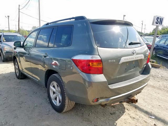 JTEES41A282036671 - 2008 TOYOTA HIGHLANDER GRAY photo 3