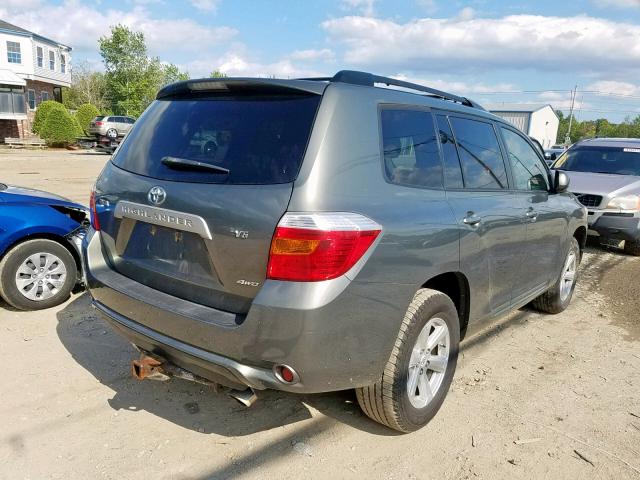 JTEES41A282036671 - 2008 TOYOTA HIGHLANDER GRAY photo 4