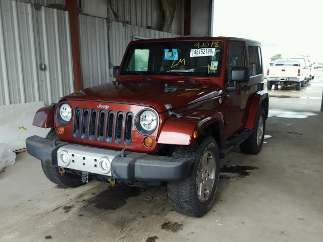 1J4AA5D10AL226311 - 2010 JEEP WRANGLER S BURGUNDY photo 2