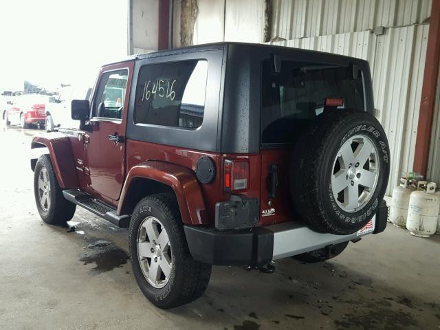 1J4AA5D10AL226311 - 2010 JEEP WRANGLER S BURGUNDY photo 3