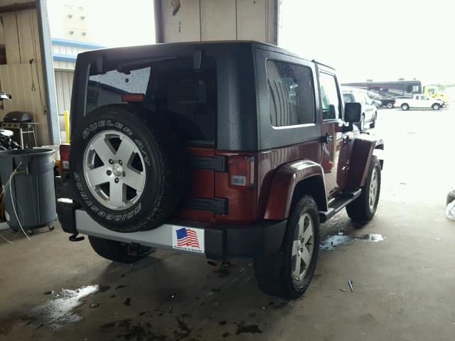 1J4AA5D10AL226311 - 2010 JEEP WRANGLER S BURGUNDY photo 4