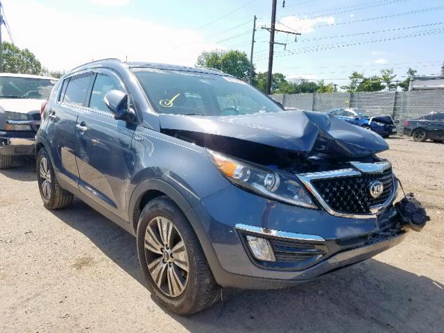 KNDPCCAC1F7766268 - 2015 KIA SPORTAGE E BLUE photo 1