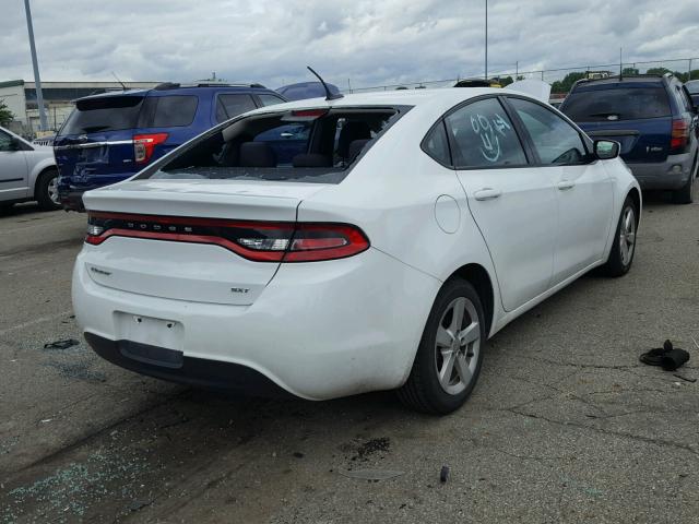 1C3CDFBB4FD180415 - 2015 DODGE DART SXT WHITE photo 4