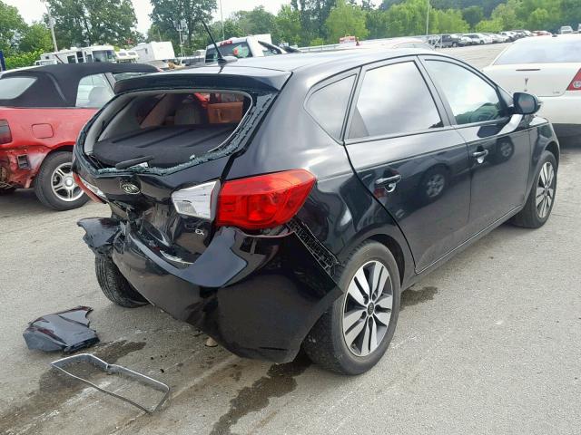 KNAFU5A24D5673701 - 2013 KIA FORTE EX BLACK photo 4