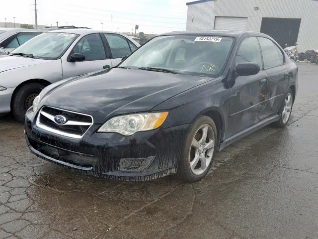 4S3BL616897223963 - 2009 SUBARU LEGACY 2.5 BLACK photo 2