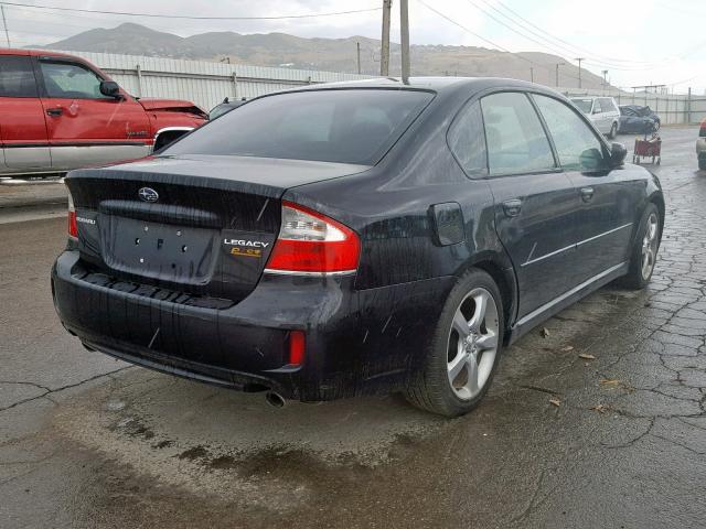 4S3BL616897223963 - 2009 SUBARU LEGACY 2.5 BLACK photo 4