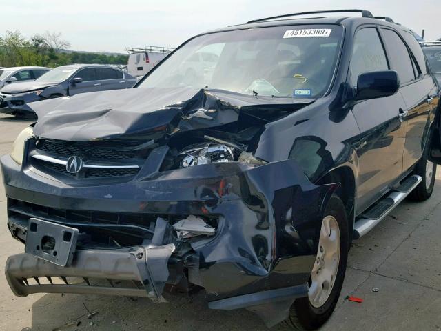 2HNYD18252H537488 - 2002 ACURA MDX BLACK photo 2