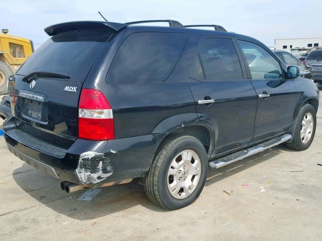 2HNYD18252H537488 - 2002 ACURA MDX BLACK photo 4