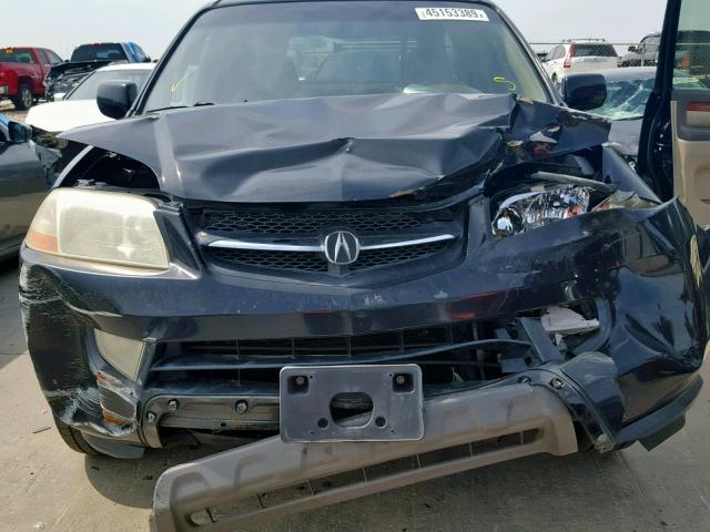 2HNYD18252H537488 - 2002 ACURA MDX BLACK photo 9