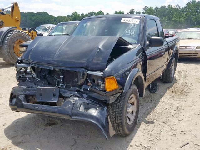 1FTYR14UX4PA28851 - 2004 FORD RANGER SUP BLACK photo 2