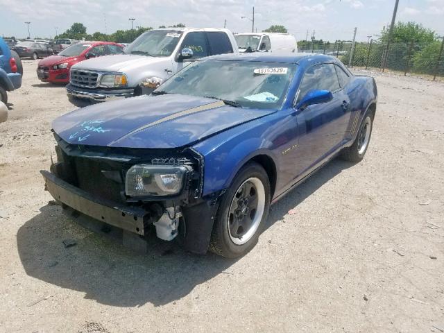 2G1FA1EV8A9185156 - 2010 CHEVROLET CAMARO LS BLUE photo 2