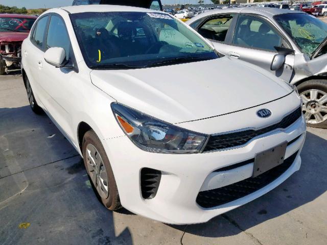 3KPA24AB6KE213843 - 2019 KIA RIO S WHITE photo 1