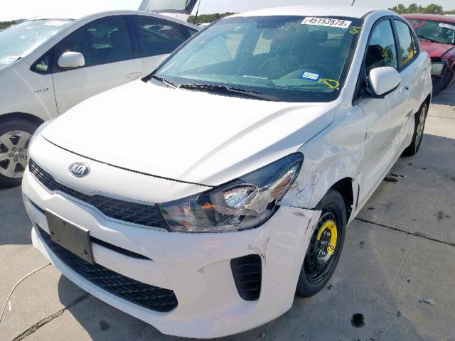 3KPA24AB6KE213843 - 2019 KIA RIO S WHITE photo 2