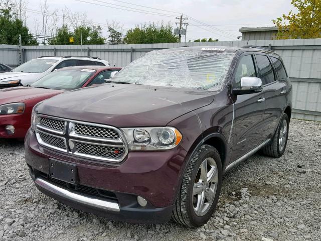 1C4RDJEGXCC264904 - 2012 DODGE DURANGO CI MAROON photo 2